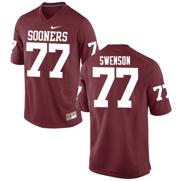 Men Oklahoma Sooners #77 Erik Swenson College Football Jerseys Game-Crimson